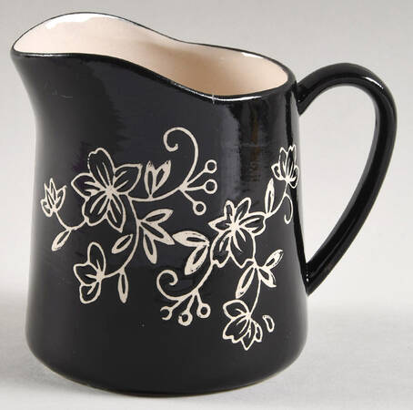 Floral Lace Black Creamer (Centertaining Lazy Susan Set)