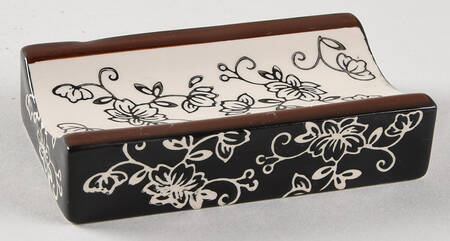 Floral Lace Black Stand for Rolling Pin