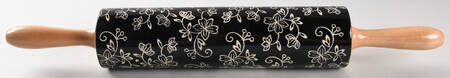 Floral Lace Black Rolling Pin