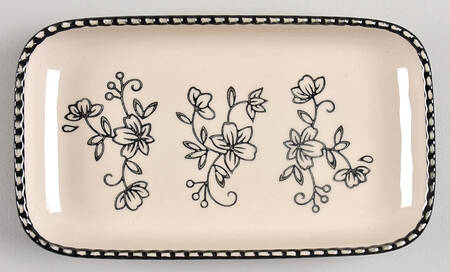 Floral Lace Black 1/2 Pound Butter No Lid