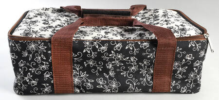 Floral Lace Black Thermal Tote for Retangle Baker