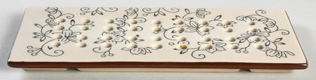 Floral Lace Black Drip Tray for Loaf Pan