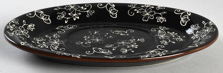 Floral Lace Black Underplate for Gravy Boat