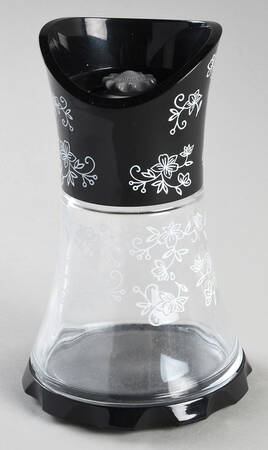 Floral Lace Black Vase Shape Spice Grinder
