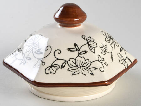 Floral Lace Black Lid for Small Canister
