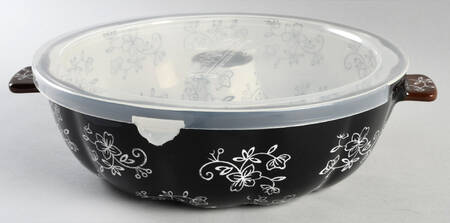 Floral Lace Black Bundt Pan & Plastic Lid (Using BUPA)