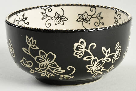 Floral Lace Black Individual All Purpose Bowl