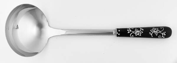 Floral Lace Black Ladle for Tureen & Lid-It