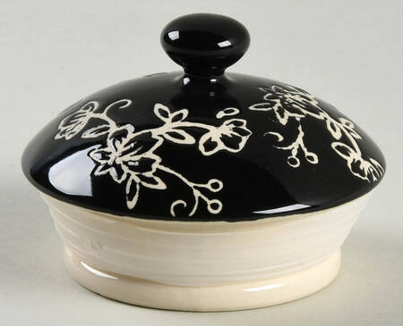 Floral Lace Black Lid for Treat Jar