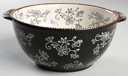 Floral Lace Black 8" Mixing Bowl