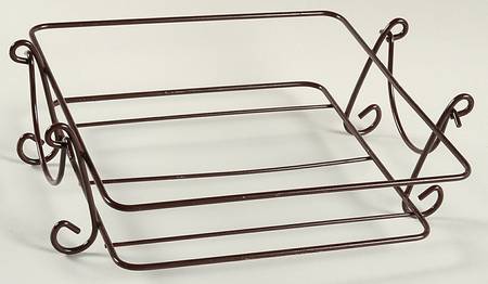 Floral Lace Black Metal Stand for 8" Square Baker