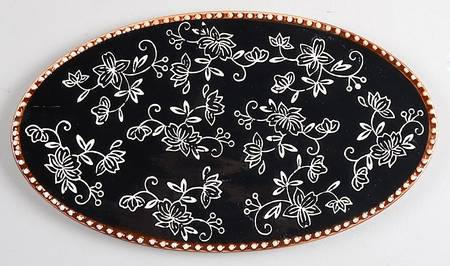 Floral Lace Black Trivet