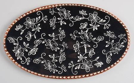 Floral Lace Black Trivet