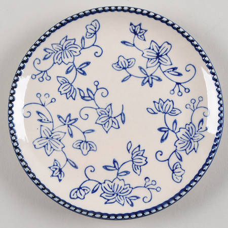 Floral Lace-Blue Coupe Bread & Butter Plate