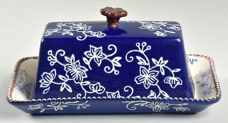 Floral Lace-Blue 1/4 Lb Covered Butter
