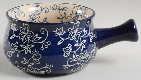 Floral Lace-Blue Soup Mug