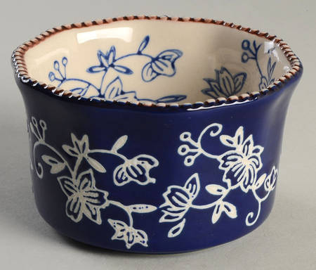 Floral Lace-Blue Ramekin