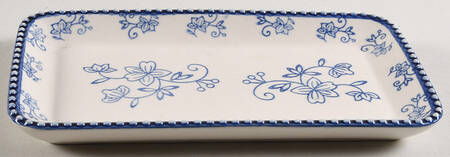 Floral Lace-Blue 1/4 Lb Butter No Lid