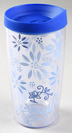 Classic Blue Travel Tumbler & Silicone/Plastic Lid by Temp-Tations