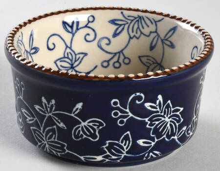 Floral Lace-Blue Ramekin