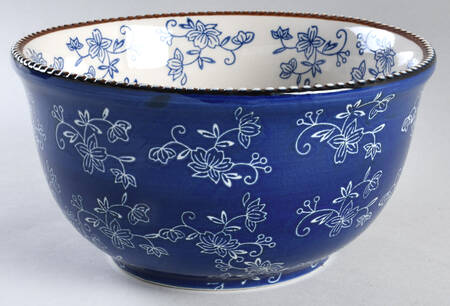 Floral Lace-Blue 9" Nesting Bowl