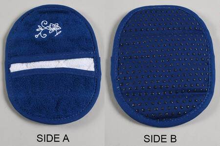 Floral Lace-Blue Cloth Oven Mitt