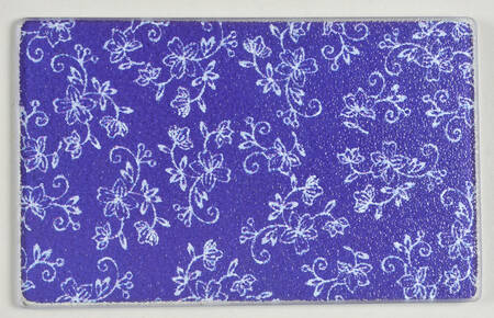 Floral Lace-Blue Glass Trivet for 10" Rectangular Baker