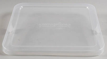 Floral Lace-Blue Plastic Lid for 7" Square Baker
