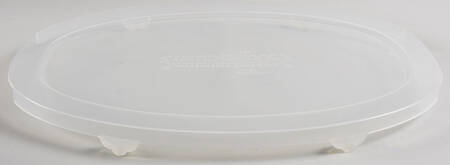 Floral Lace-Blue Plastic Lid for 13" Oval Baker