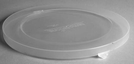 Floral Lace-Blue Plastic Lid for 8" Round Handled Baker