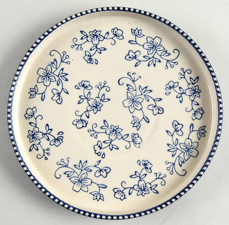 Floral Lace-Blue Salad Plate