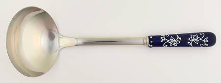 Floral Lace-Blue Ladle for Tureen & Lid-It