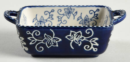 Floral Lace-Blue Individual Dip Dish