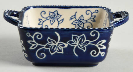 Floral Lace-Blue Individual Dip Dish