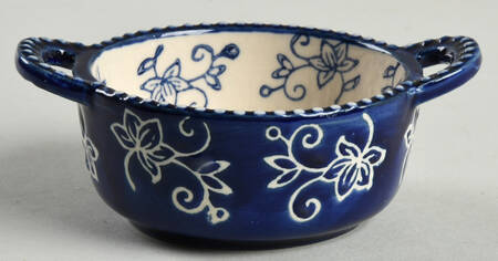 Floral Lace-Blue Individual Dip Dish