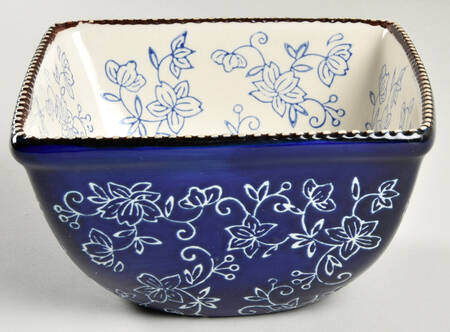 Floral Lace-Blue 6" Square Mixing Bowl