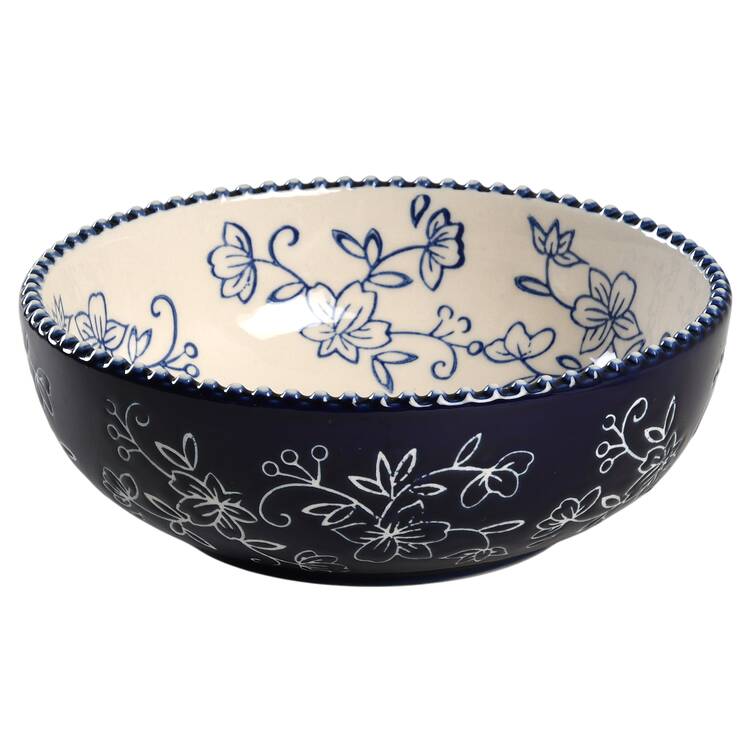 Floral Lace-Blue Soup/Cereal Bowl