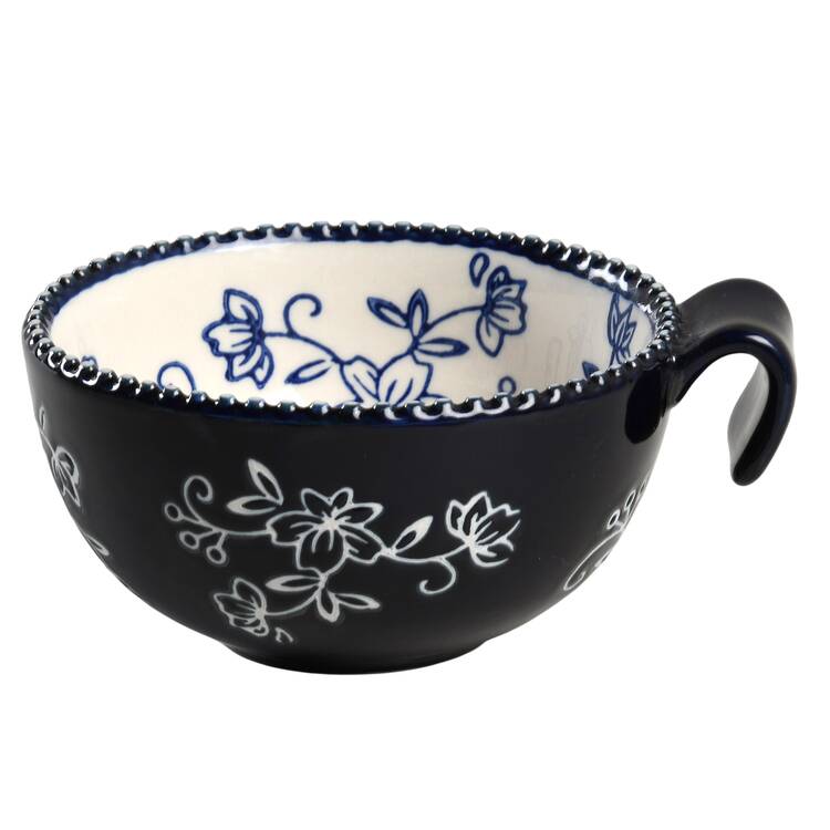 Floral Lace-Blue Dip Bowl for Chip & Dip Set