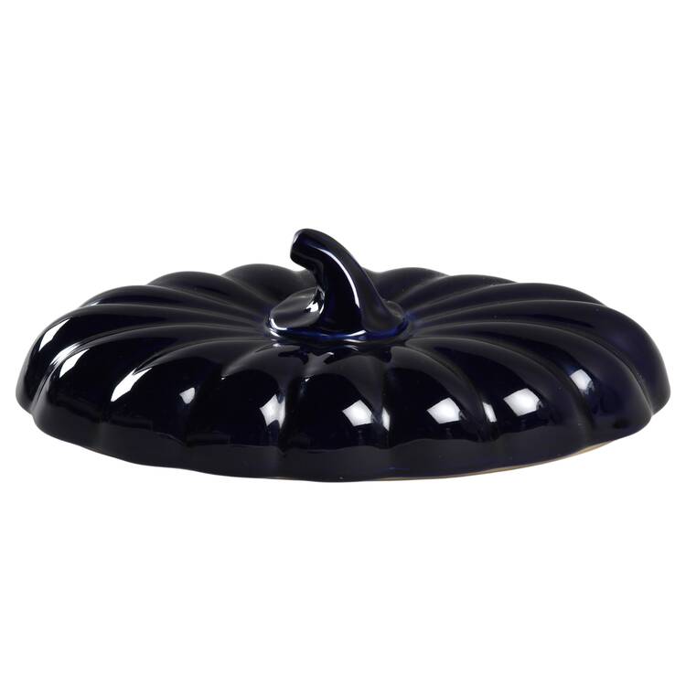 Floral Lace-Blue Lid for Figural Butter Tub