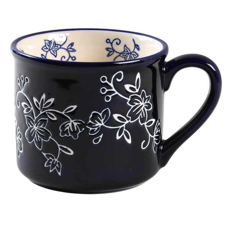 Floral Lace-Blue 20 Oz Soup Mug