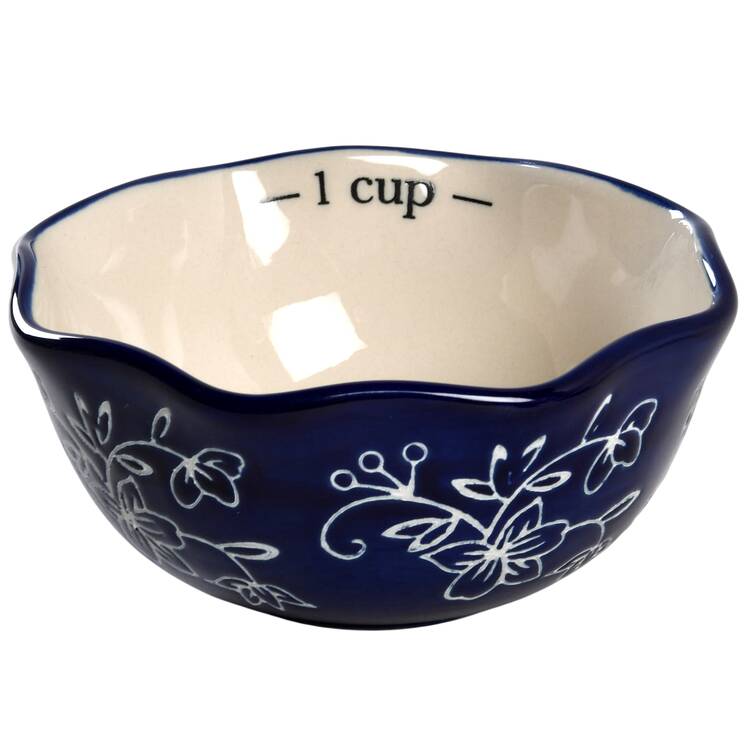 Floral Lace-Blue 1 Cup Measuring Cup