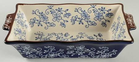Floral Lace-Blue Loaf Pan