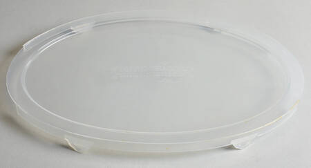 Floral Lace Cranberry Plastic Lid for 15" Oval Baker