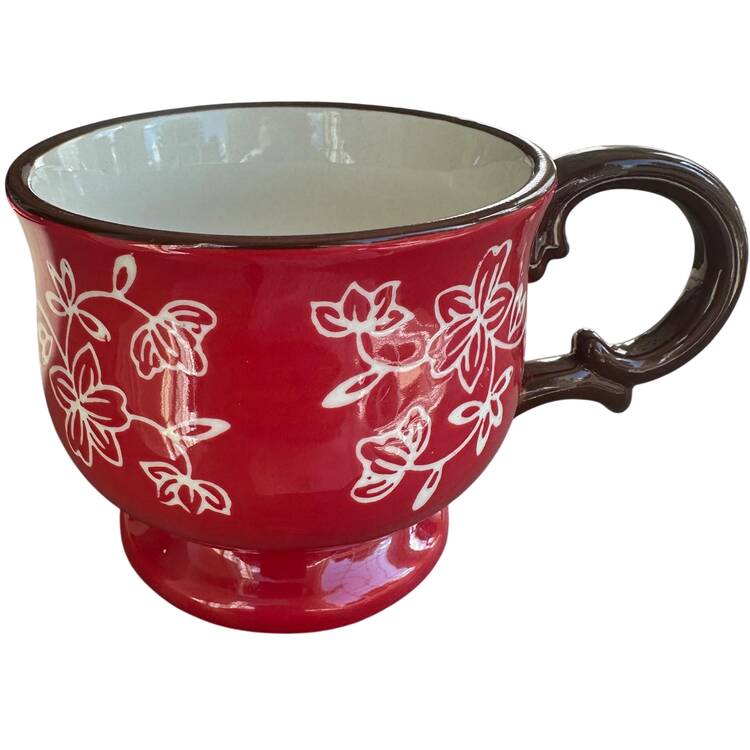 Floral Lace Cranberry Cup/Mug
