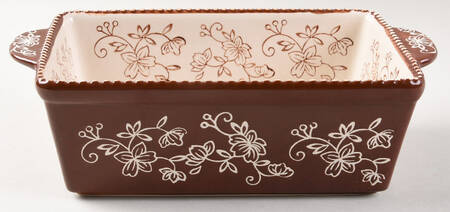 Floral Lace Chocolate 10" Rectangular Baker