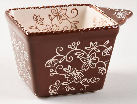 Floral Lace Chocolate Individual Square Baker