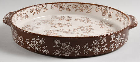 Floral Lace Chocolate 9" Round Multifunction Baker