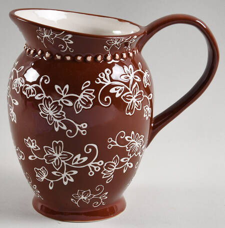 Floral Lace Chocolate 20 Oz Pitcher