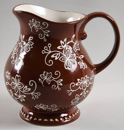 Floral Lace Chocolate 18 Oz Pitcher