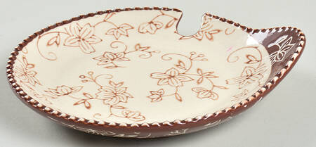 Floral Lace Chocolate Lid-It Saucer for 24 Oz Soup Mug